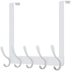 WEBI Over The Door Hook,Over The Door Towel Rack,Door Hanger Over Door Coat Rack Towel Hanger for Hanging Towels,Clothes,Back of Bathroom,White