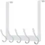 WEBI Over The Door Hook,Over The Door Towel Rack,Door Hanger Over Door Coat Rack Towel Hanger for Hanging Towels,Clothes,Back of Bathroom,White