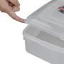 Ggbin Plastic Boxes with Lid, Clear, Clear Storage Containers(6Qt, 8Qt, 12Qt)