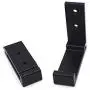 Antrader 3-Pack Folding Coat Hook Space Aluminium Towel Hook Wardrobe Cloth Hanger Wall Mounted Hook with Screws, Black
