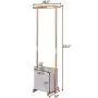 Bamboo Laundry Hamper Garment Hanger Storage Rack Hanging Clothes Household Laundry Clothesline Storage Clothing Closet Racks, Iron, Garment, Apparel, Indoor, Washing Line, Wood, Wooden, Inside