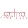 Yosooo 360 Degrees Rotation Foldable Magic Clothes Hangers Holders Space Saving Closet Sweater Organizer Storage Rack for Home Travel(Pink)