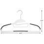 BBFZ 20 Pcs Hanger with Non-Slip Pads White Standard Plastic Hangers Notched - Space Saving Clothes Hangers - Black