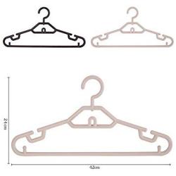 SAASNY Coat Hangers Plastic Hangers,Premium Cascading Plastic Hangers (Pack of 25) Heavyduty - Non Slip Hangers with Cascading Hooks Grey,Space Saving Clothes Hangers,Dress,Jacket,Clothes Hangers