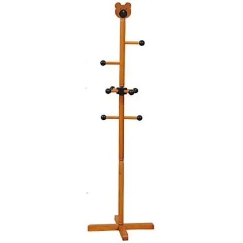 HXGL-Hanger Solid Wood Childrens Coat Rack Bedroom Floor Racks Modern Minimalist Cartoon Creative Hangers Children Clothes Rack (Color : Wood)