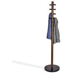 Ymjdmb Coat Rack Hat Stand Free Standing Display Hall Tree Wood Clothes Hangers Garment Storage Holder with 10 Hooks H182cmW40cm (Color : A)