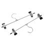 WULING Metal Clothes Skirt Dress Blouse Hangers Hooks 10PCS Silver Tone WULING Metal Clothes Skirt Dress Blouse Hangers Hooks 10PCS Silver Tone