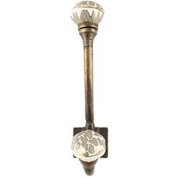 Indianshelf Handmade 2 Artistic Vintage Grey Iron Hexagon Small Key Hooks Hangers/Clothes Hooks for Doors