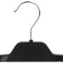 HANGERWORLD 20 Black 15.7inch Plastic Anti Slip Foam Coat Clothes Garment Pants Bar Hanger Metal Hook