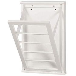 Designs Wall Mounted Clothes Drying Rack For Laundry Room - Small - White - Measures Measures 14&quotW x 2&quotD x 22&quotH