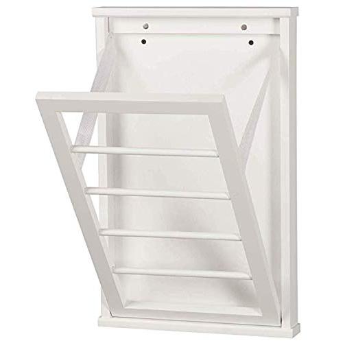 Designs Wall Mounted Clothes Drying Rack For Laundry Room - Small - White - Measures Measures 14&quotW x 2&quotD x 22&quotH