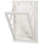 Designs Wall Mounted Clothes Drying Rack For Laundry Room - Small - White - Measures Measures 14&quotW x 2&quotD x 22&quotH