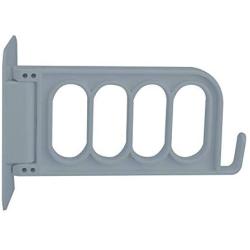 Jeffergarden Clothes Hanger Wall Mounted 4Hole Clothes Dryer Punch-Free Adhesive Laundry Rack for Jacket Coat Scarf Hat Leash Keys(Grey)