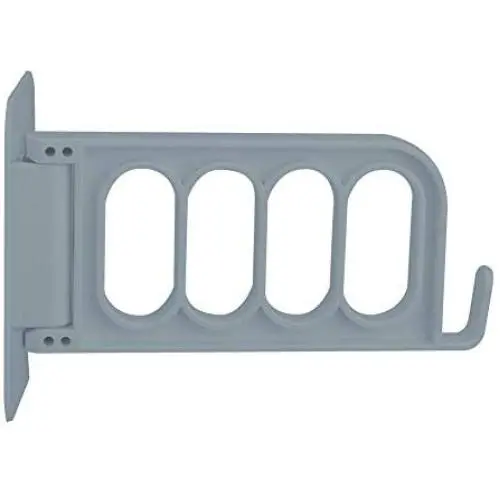 Jeffergarden Clothes Hanger Wall Mounted 4Hole Clothes Dryer Punch-Free Adhesive Laundry Rack for Jacket Coat Scarf Hat Leash Keys(Grey)