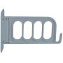 Jeffergarden Clothes Hanger Wall Mounted 4Hole Clothes Dryer Punch-Free Adhesive Laundry Rack for Jacket Coat Scarf Hat Leash Keys(Grey)