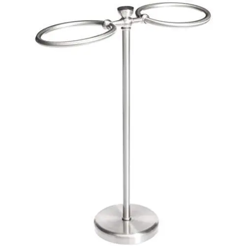 AmazonBasics Bathroom Accessory Collection 2-Ring Towel Holder, Brushed Steel AmazonBasics Bathroom Accessory Collection 2-Ring Towel Holder, Brushed Steel