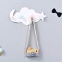 Janicestyle Cloud & Moon & Stars Hooks Rack Hanger ? Decorative Wall Mounted Hooks Rack for Hanging Coats, Scarves, Bags, Purses, Backpacks, Towels and More,Home Decor, Bright Multicolored（4 Hooks）