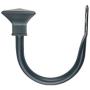 Flameer 1 Pair U-Shape Window Curtain Holdbacks Window Decorative Hook Draperies Clothes Hanger - Square_Black
