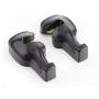 Fashion road 4Pcs Car Headrest Hook with 4Pcs Tyre Valve Dust Caps, Vehicle Universal Car Purse Hook/Car Headrest Hangers Holding for Bag, Purse, Cloth, Grocery, Black