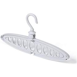 Space-Saving Hangers, 10 9-Hole Magic Finishing Hangers, Foldable Hangers, Rotating Anti-Slip Multi-Function Hangers,Gray