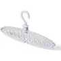 Space-Saving Hangers, 10 9-Hole Magic Finishing Hangers, Foldable Hangers, Rotating Anti-Slip Multi-Function Hangers,Gray