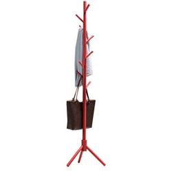 Angels home Coat Stand Clothes Rack Hat Coat Rack Floor Hanger Hall for Hanging All Kinds of Clothes, Coats, Jackets, Scarves, Hats (Color : Red)