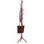 Angels home Coat Stand Clothes Rack Hat Coat Rack Floor Hanger Hall for Hanging All Kinds of Clothes, Coats, Jackets, Scarves, Hats (Color : Red) Angels home Coat Stand Clothes Rack Hat Coat Rack Floor Hanger Hall for Hanging All Kinds of Clothes, Coats, Jackets, Scarves, Hats (Color : Red)