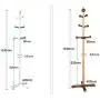 Y.H.Valuable Coat Racks Standing Coat Rack Wooden Hooks Clothes Stand Tree Stylish Wooden Hat Coat Rail Stand Rack Clothes Jacket Storage Hanger Organiser Entryway Furniture (Color : Natural)