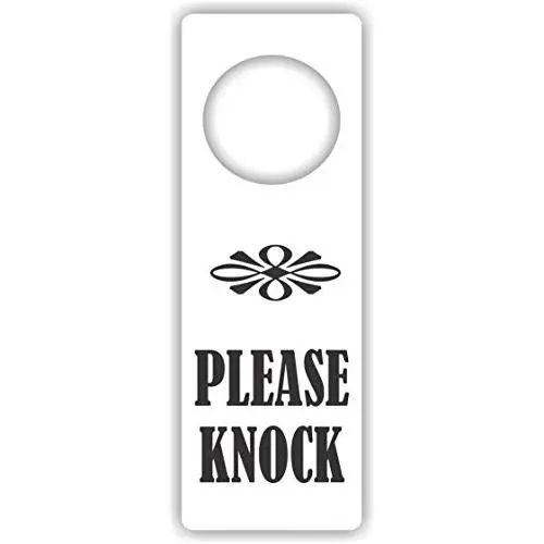 MySigncraft Please Knock - Door Hanger sign MySigncraft Please Knock - Door Hanger sign