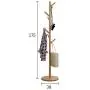Buolo-Ship from USA Wooden Coat Rack Hat Stand Free Standing Display Hall Tree Hat Rack Stand Commercial Jacket and Sweater Hanging Stand Cloth Hanger Rack Stand (3838175cm)
