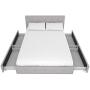 DHP Rose Upholstered Bed with Storage, Gray Linen, Queen