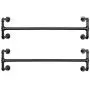 SONGMICS Wall-Mounted Clothes Rack, Set of 2, Industrial Pipe Clothes Hanging Bar, Space-Saving, 43.3 x 11.8 x 11.5 Inches, Holds up to 132 lb, Easy Assembly, for Small Space, Black UHSR64BK-02 SONGMICS Wall-Mounted Clothes Rack, Set of 2, Industrial Pipe Clothes Hanging Bar, Space-Saving, 43.3 x 11.8 x 11.5 Inches, Holds up to 132 lb, Easy Assembly, for Small Space, Black UHSR64BK-02