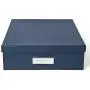 Bigso Oskar Fiberboard Label Frame Document Letter Box, 3.3 x 10.2 x 13.8 in, Dark Blue Bigso Oskar Fiberboard Label Frame Document Letter Box, 3.3 x 10.2 x 13.8 in, Dark Blue