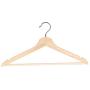 Retrofish Set of 1/5/10, Original Wood Hangers with Non-Slip Stripes, Shoulder Notches, Smooth Finish Wooden Hanger for Camisole, Jacket, Pant, Dress Clothes Hangers, White