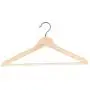 Retrofish Set of 1/5/10, Original Wood Hangers with Non-Slip Stripes, Shoulder Notches, Smooth Finish Wooden Hanger for Camisole, Jacket, Pant, Dress Clothes Hangers, White