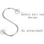 40 Pack S Shaped Hooks for Hanging Pots and Pans Plants Clothes Bags Towels Rustproof Stainless Steel Hanger for Closet Rod (S (20Pcs) + L (20Pcs))