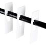 Juvale 60-Pack White Blank Rectangle Hanger Dividers for Clothing Racks, Home, and Closet, 5 x 2 Inches