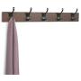 AmazonBasics Wall Mounted Coat Rack, 5 Modern Hooks, Set of 2, Walnut