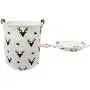 BOOHIT Cotton Fabric Storage Bin,Collapsible Laundry Basket-Waterproof Large Storage Baskets,Toy Organizer,Home Decor (Deer Head)