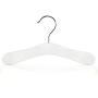 HANGERWORLD 12 White 9.8inch Wooden Kids Coat Clothes Garment Top Baby Toddler Hangers Metal Swivel Hook