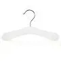 HANGERWORLD 48 Kids 9.8inch Premium White Wooden Baby Toddler Infant Coat Clothes Top Babygro Hangers