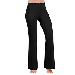 Sunyastor Women Boot Cut Yoga Pants Stretch Bootleg High Waisted Tummy Control Workout Leggings Long Bootleg Flare Pants