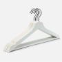 ZXL Solid Wood Hanger Clothing Store Black and White Adult Hangers Home Clothes Vest Clothes Rack 10 Pack