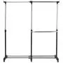 Extendable Storage LaundryCloset Stick Hanger Rolling Clothes Holder Rack Adjustable Drying