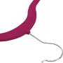 ZOYER Velvet Clothes Hangers with Clips - 12 Pack - Velvet Skirt Hangers - Non-Slip Pant Hangers (Pink)