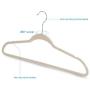 20 Pcs Random Color Thin Flocking Hangers Non Slip Clothes Suit Shirt Pant Hangers Organization Home Clothes Hangers Decoration