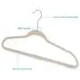 20 Pcs Random Color Thin Flocking Hangers Non Slip Clothes Suit Shirt Pant Hangers Organization Home Clothes Hangers Decoration