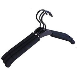 10Pcs Colorful Anti-Slip Sponge Padded Plastic Hanger for Clothes Coats Shirts Pants Random Color