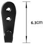 Flyisland Wall Hooks 8 Pcs, Coat Hooks Garage Hook Wall Mounted Hat Hangger Hooks Robe Hook Single Coat Hanger Heavy Duty (8 Pack, Black)