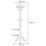 JUFU Coat Rack Coat Rack, Home Floor-Standing Wooden Hangers Bedroom Living Room Vertical Clothes hat Storage Rack, (Color : Walnut Color)